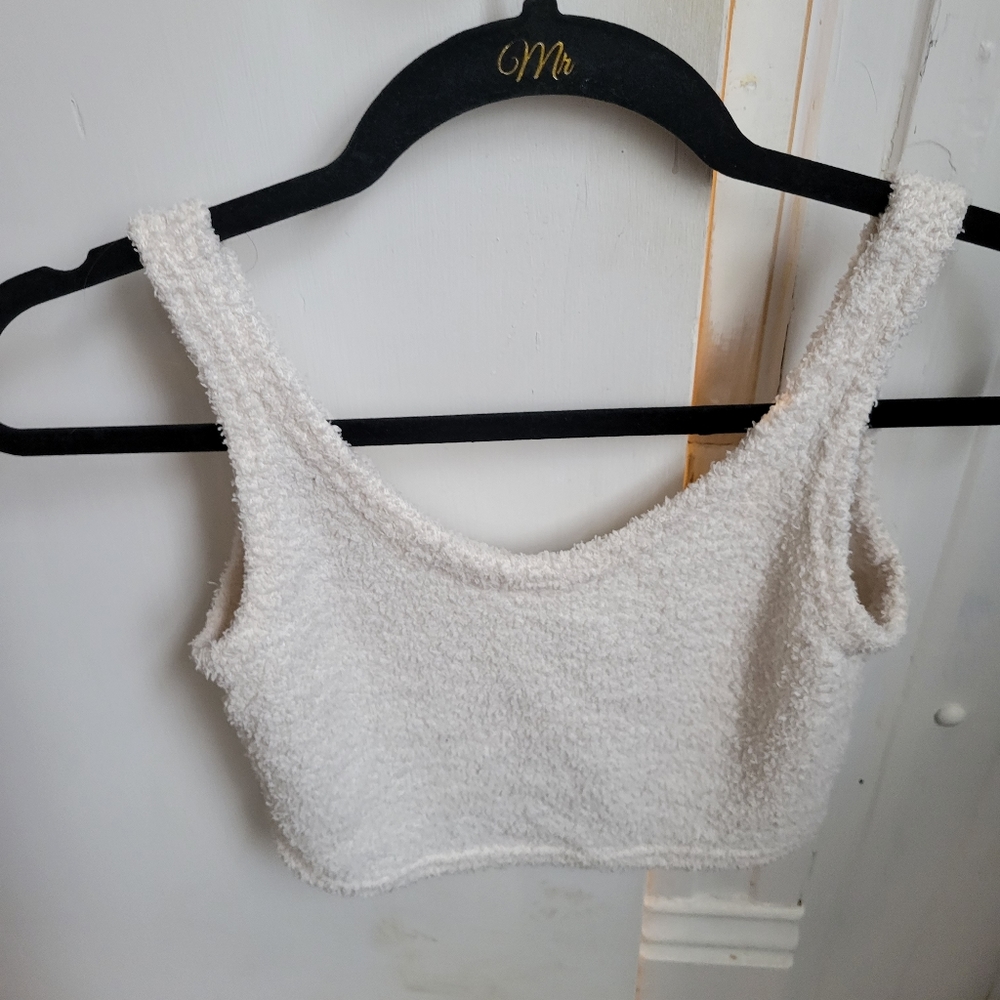Fuzzy 2 Piece Set Crop Top and Shorts
